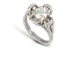 Vintage diamond cocktail ring, French, circa 1950. 