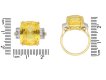 front view Yellow sapphire and diamond ring, circa 1950. hatton garden berganza