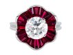 Oscar Heyman Brothers diamond and ruby cluster ring hatton garden