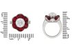 Diamond and ruby cluster ring by Oscar Heyman Brothers, circa 1970. berganza hatton garden