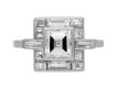 front view Art Deco diamond ring, circa 1930. berganza hatton garden