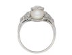 front view Art Deco pearl diamond ring berganza hatton garden