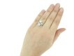 front view Art Deco pearl diamond ring berganza hatton garden