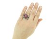 vintage Ruby diamond cocktail ring berganza hatton garden
