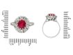 Burmese ruby and diamond cluster ring, circa 1970.  Hatton Garden