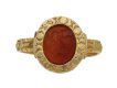 front view Medieval lion entaglio ring, berganza hatton garden  
