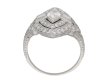 back view Antique Marquise diamond cluster ring berganza hatton garden