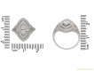 size view Antique Marquise diamond cluster ring berganza hatton garden