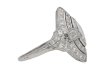 side view Antique Marquise diamond cluster ring berganza hatton garden