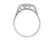 back view Vintage 3stone diamond ring berganza hatton garden