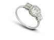 Art Deco diamond three stone ring, English, circa 1930.