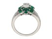 Vintage diamond emerald cluster ring berganza hatton garden