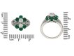 Vintage diamond emerald cluster ring berganza hatton garden