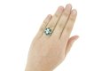 Vintage diamond emerald cluster ring berganza hatton garden