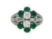 Vintage diamond emerald cluster ring berganza hatton garden