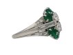 Vintage diamond emerald cluster ring berganza hatton garden