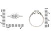 size view Art Deco diamond engagement ring berganza hatton garden