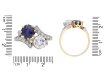 Antique sapphire and diamond crossover ring, English, circa 1905.  Hatton Garden