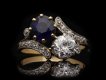 Antique sapphire and diamond crossover ring, English, circa 1905.  Hatton Garden