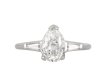Art Deco drop shape diamond ring, American hatton garden