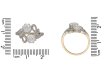 front view antique diamond crossover ring berganza hatton garden