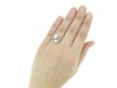front view antique diamond crossover ring berganza hatton garden