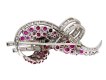 Vintage ruby diamond brooch berganza hatton garden