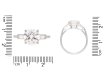Vintage old cut diamond flanked solitaire ring, English, circa 1950. Hatton Garden