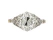 Edwardian diamond flanked solitaire ring hatton garden