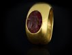 Ancient Roman Dionysus intaglio ring, circa 2nd century AD. 