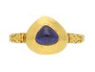 Medieval sapphire ring, circa 14th century. Hatton garden 