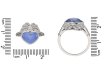 Heart shaped Ceylon sapphire and diamond ring hatton garden