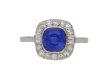 Art Deco Burmese sapphire and diamond ring berganza hatton garden