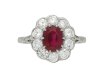 vintage ruby diamond cluster hatton garden berganza
