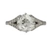 Edwardian diamond flanked solitaire ring hatton garden