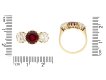 Pigeon's blood Burmese ruby and diamond three stone ring, circa 1900. Hatton Garden