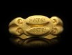 Ancient Roman 'Patri Matri' gold ring, circa 3rd century AD.
