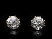 Victorian diamond stud earrings, circa 1900. Hatton Garden