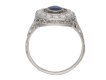 frotn antique diamond sapphire cluster ring hatton garden berganza