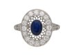 antique diamond sapphire cluster ring hatton garden berganza