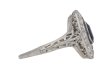 frotn antique diamond sapphire cluster ring hatton garden berganza