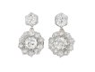 Antique diamond cluster earrings, circa 1900. hatton garden