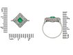 front antique diamond emerlad cluster ring hatton garden berganza