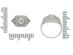 front Vintage diamond cluster ring berganza hatton garden