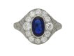 antique diamond sapphire cluster ring berganza hatton garden