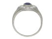 front antique diamond sapphire cluster ring berganza hatton garden