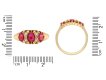 Victorian ruby and diamond seven stone ring, English, 1900. Hatton Garden
