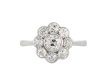 Antique diamond coronet cluster ring, English, circa 1910.