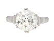 Art Deco solitaire diamond engagement ring, English, circa 1935. Hatton Garden