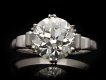 Art Deco solitaire diamond engagement ring, English, circa 1935. Hatton Garden